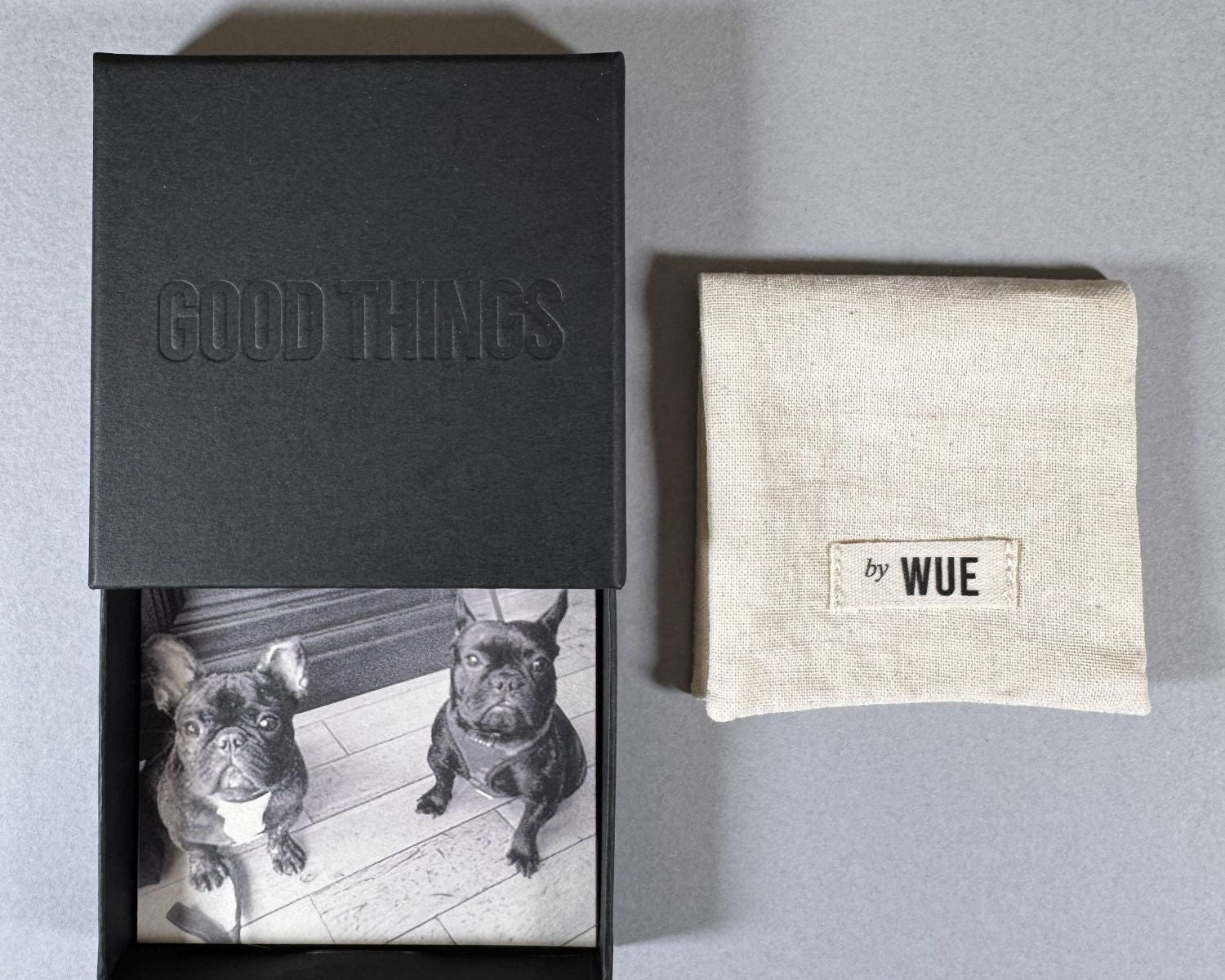 A photo inside the box: our new personalisation option