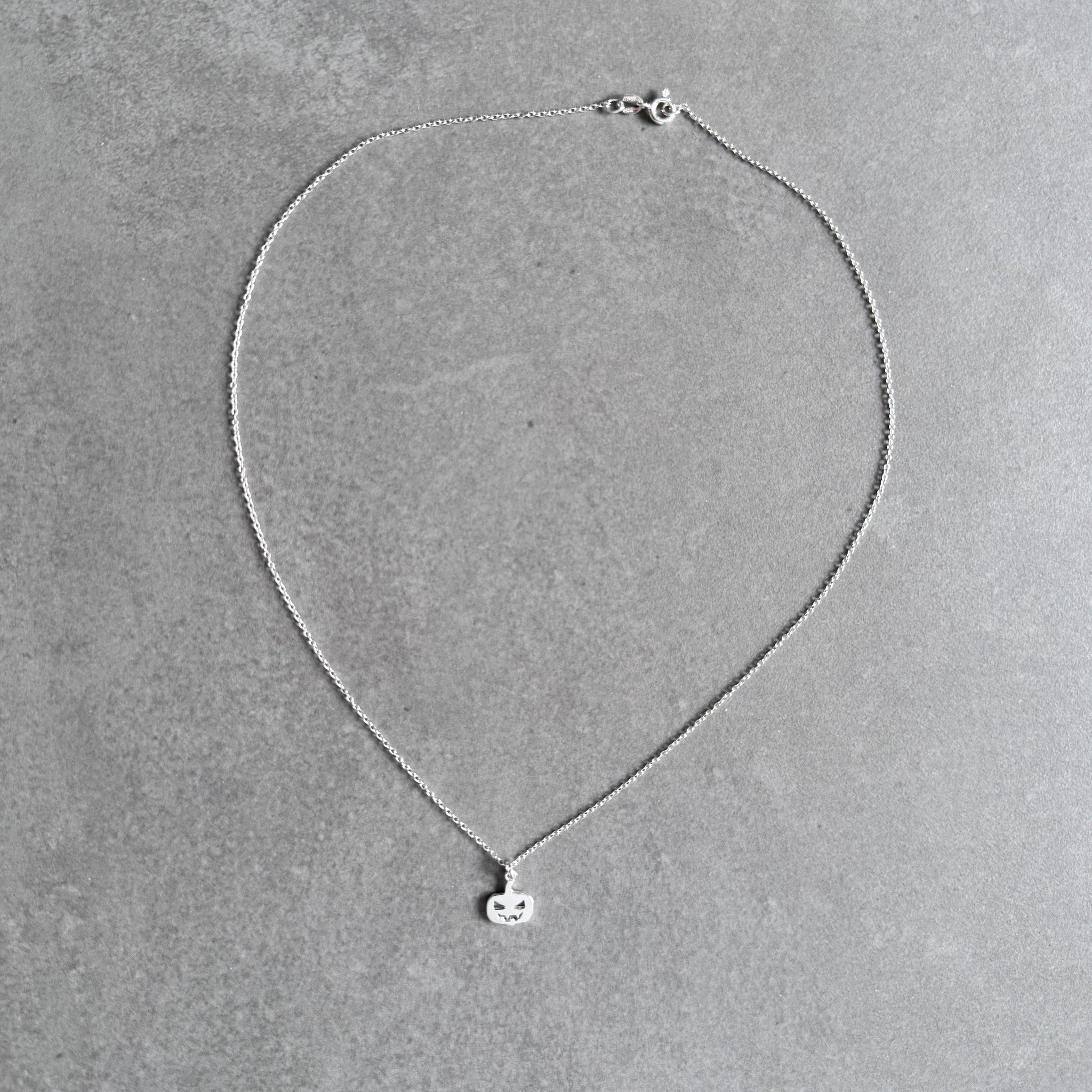 Pumpkin pendant necklace in sterling silver by By Wue