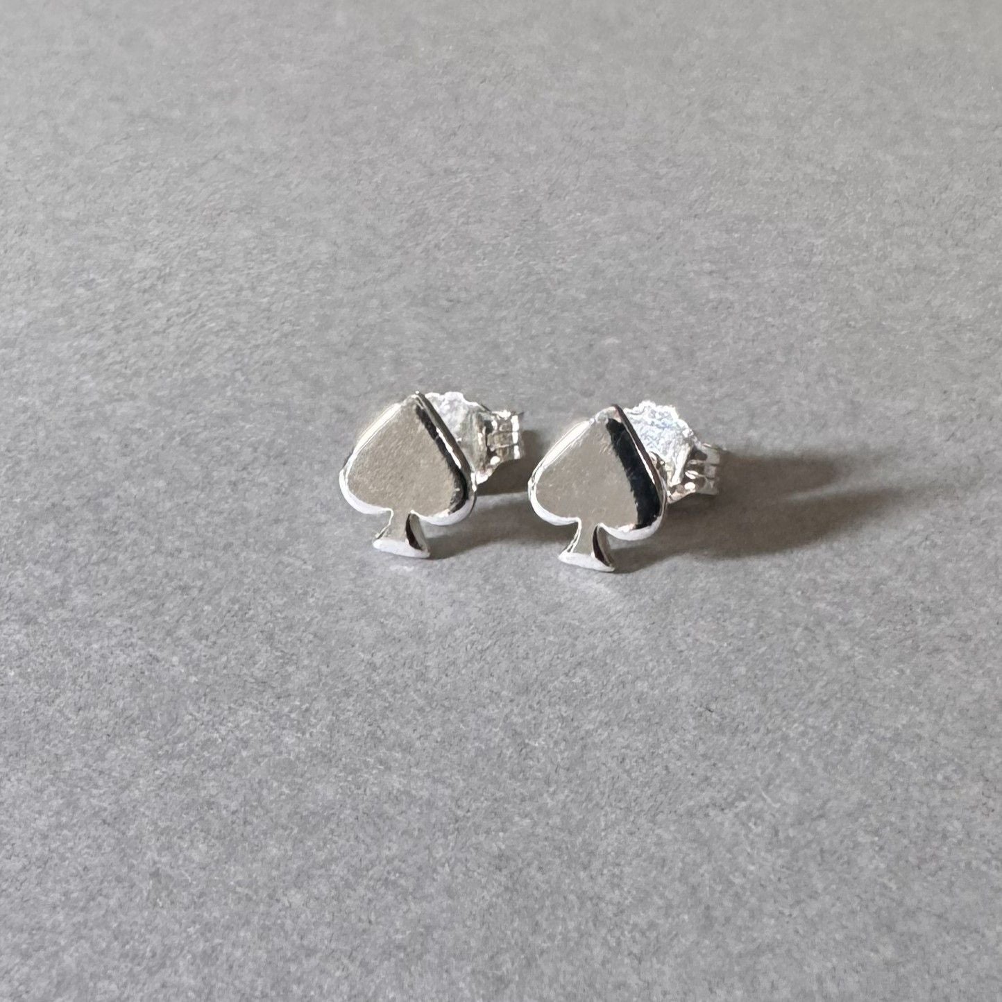 Ace of Spades Earrings in sterling silver