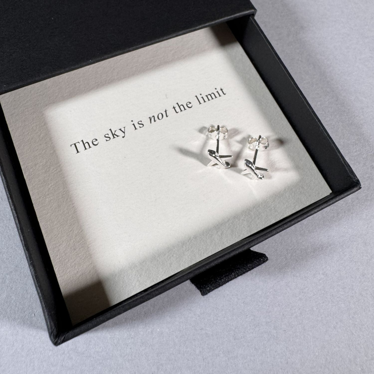 Airplane Earrings in a By Wue gift box