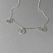 Initial Necklace in sterling silver