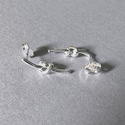 Bar Knot Earrings in sterling silver