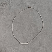 Roman Numeral Bar Necklace in sterling silver