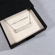 Roman Numeral Bar Necklace in a By Wue gift box