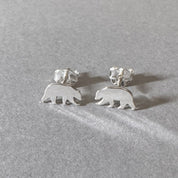 Bear Earrings in sterling silver