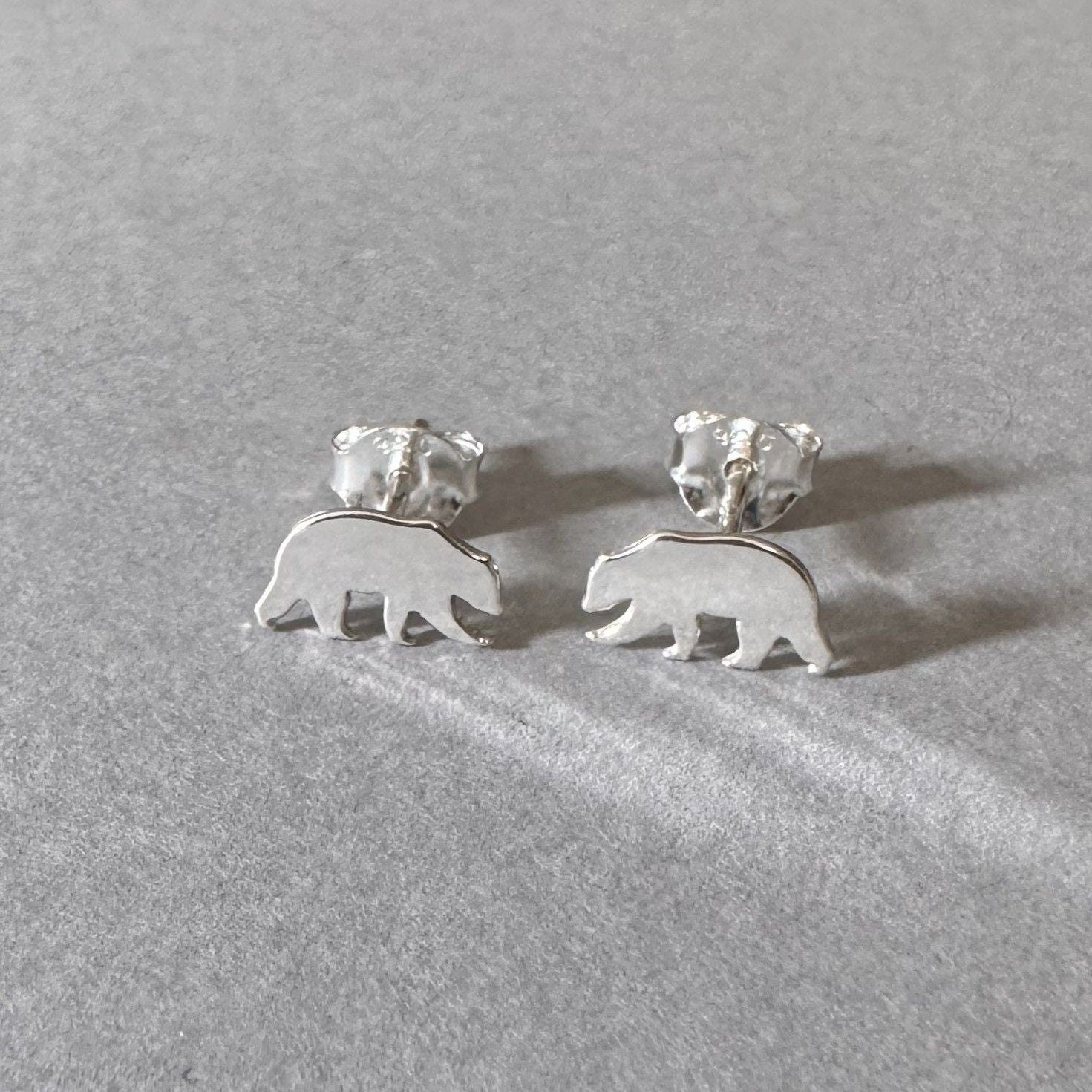Bear Earrings in sterling silver