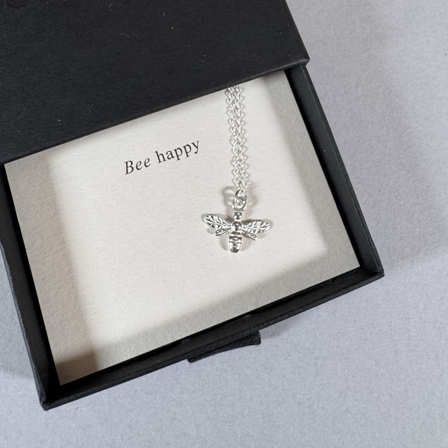 Bee Necklace in a By Wue gift box with message card