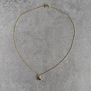 December blue zircon birthstone necklace in sterling silver by By Wue