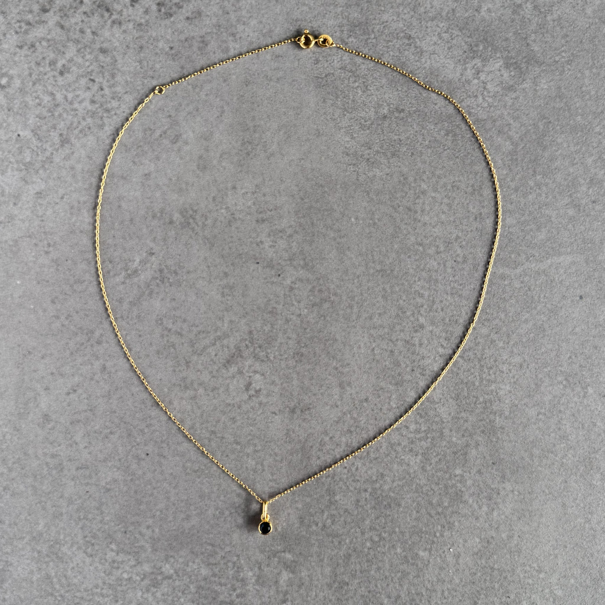 December blue zircon birthstone necklace in sterling silver by By Wue