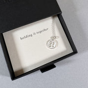 Button Necklace in a By Wue gift box with message card