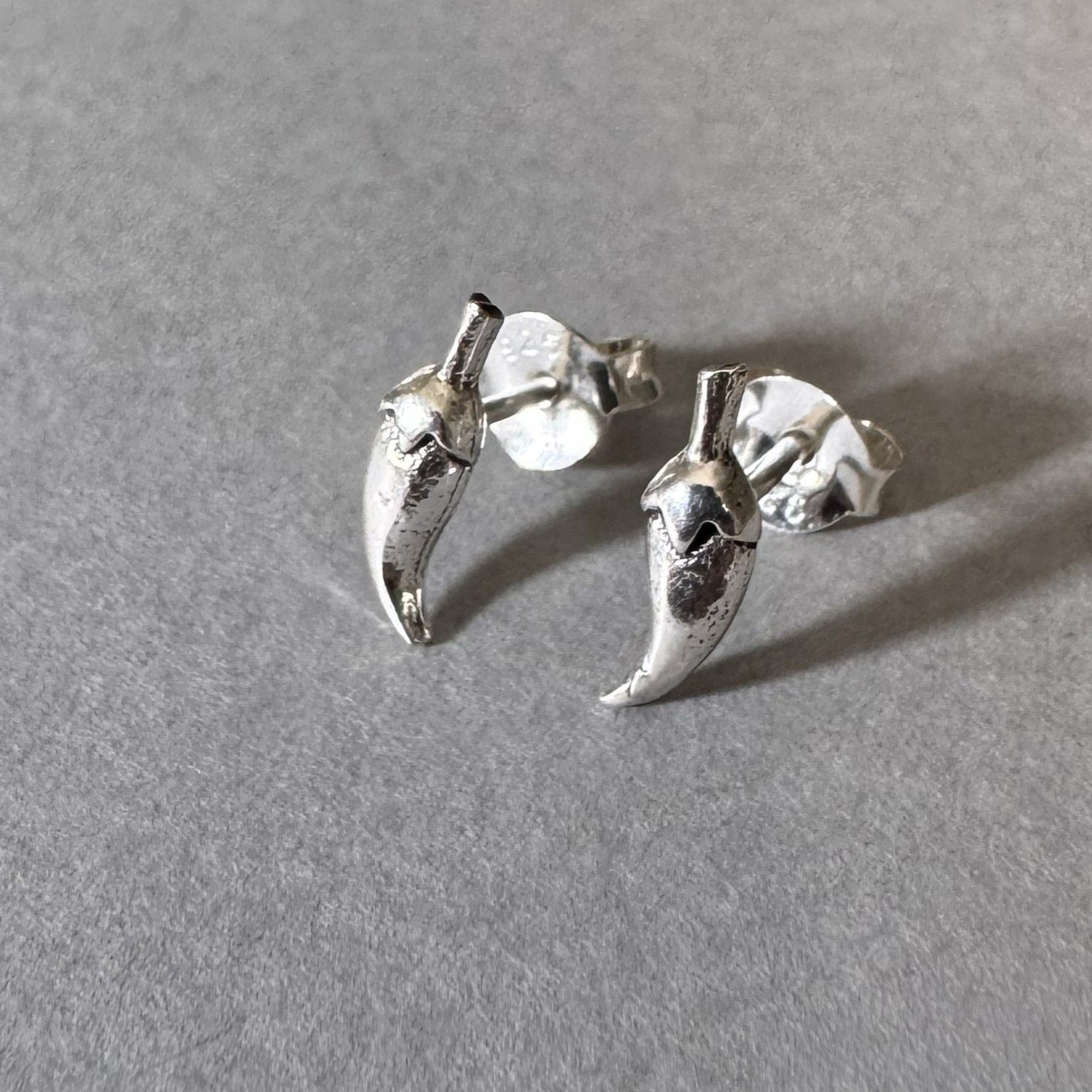 Chilli Earrings in sterling silver