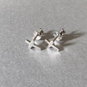 Cross Earrings in sterling silver