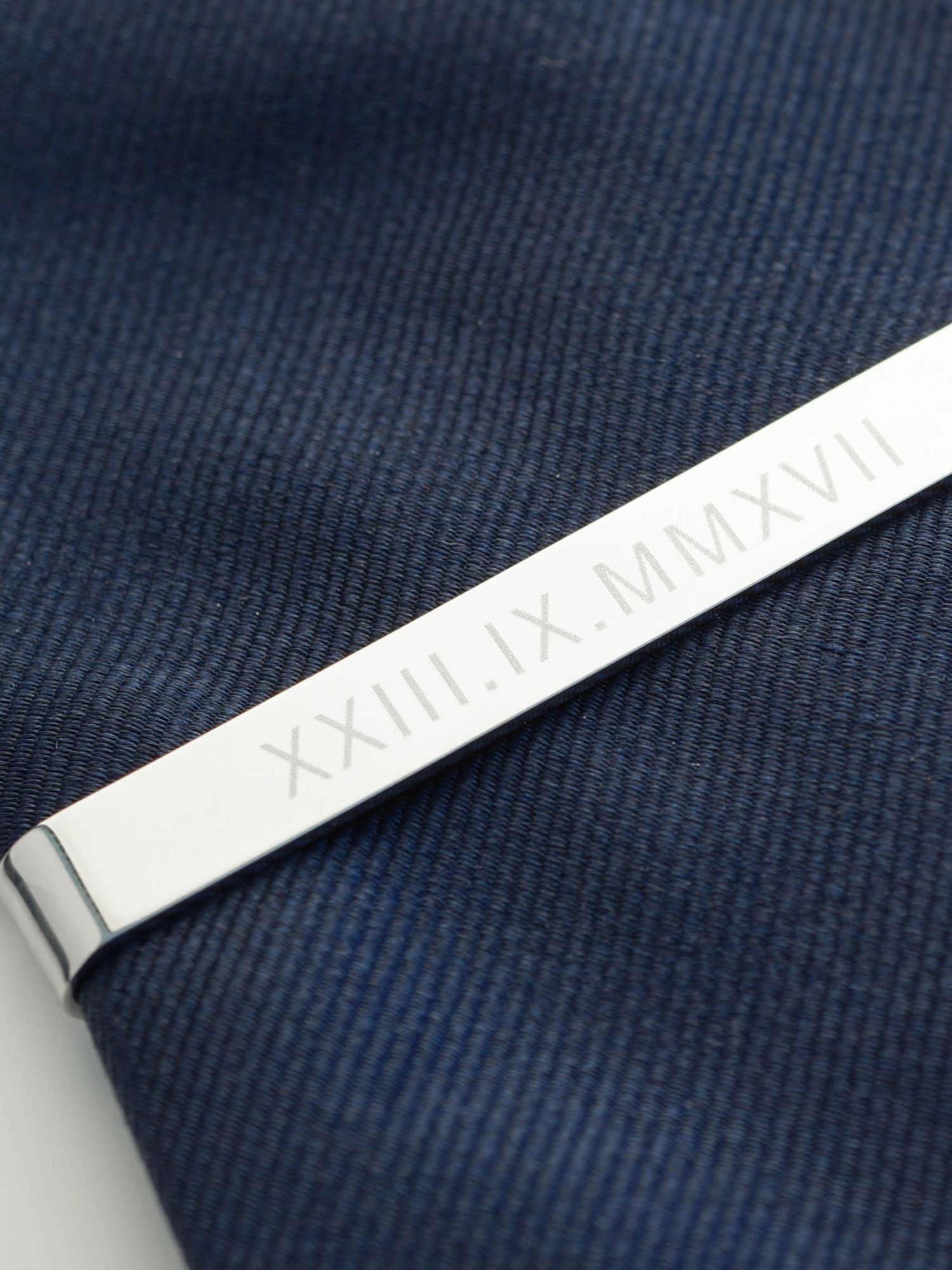 Personalised Roman Numerals Tie Clip