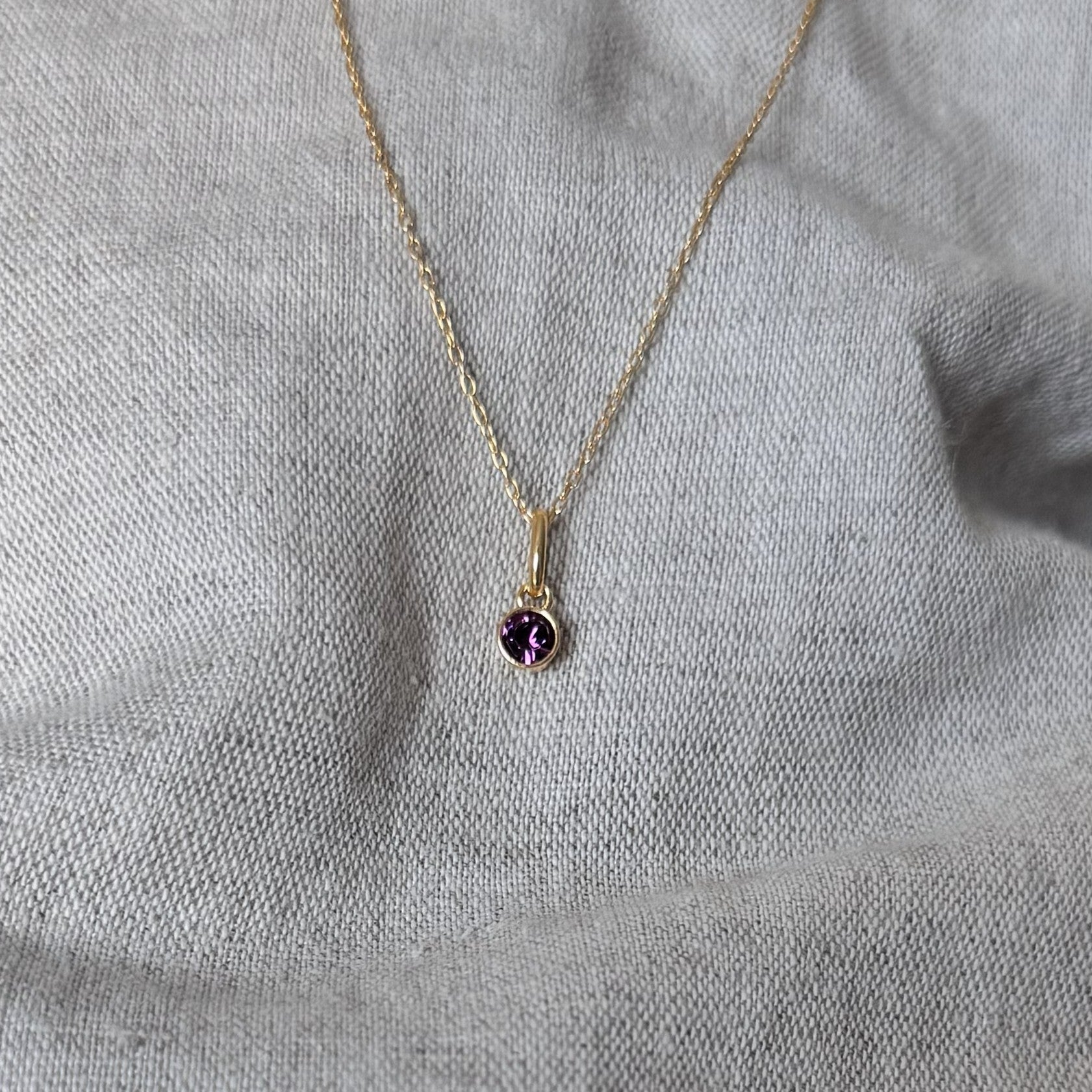 February Birthstone Necklace | Amethyst