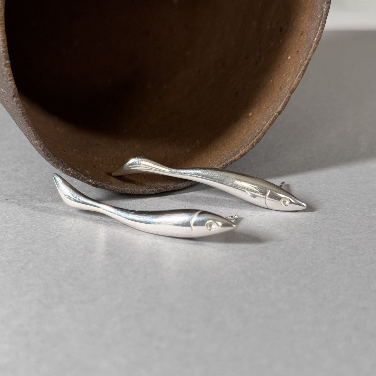 Fish Earrings in sterling silver