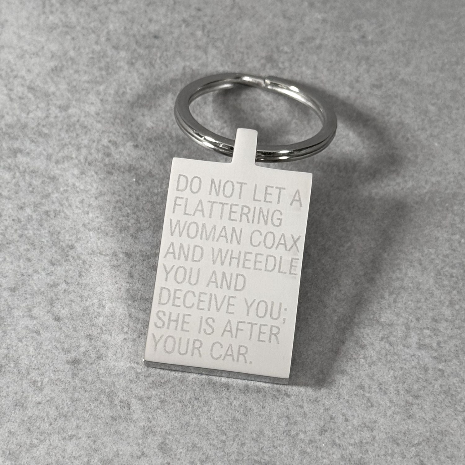 Flattering Keyring in stainless steel