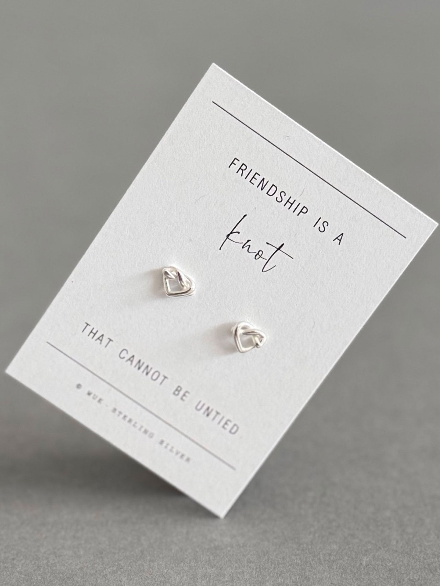 Friendship Knot Heart Earrings