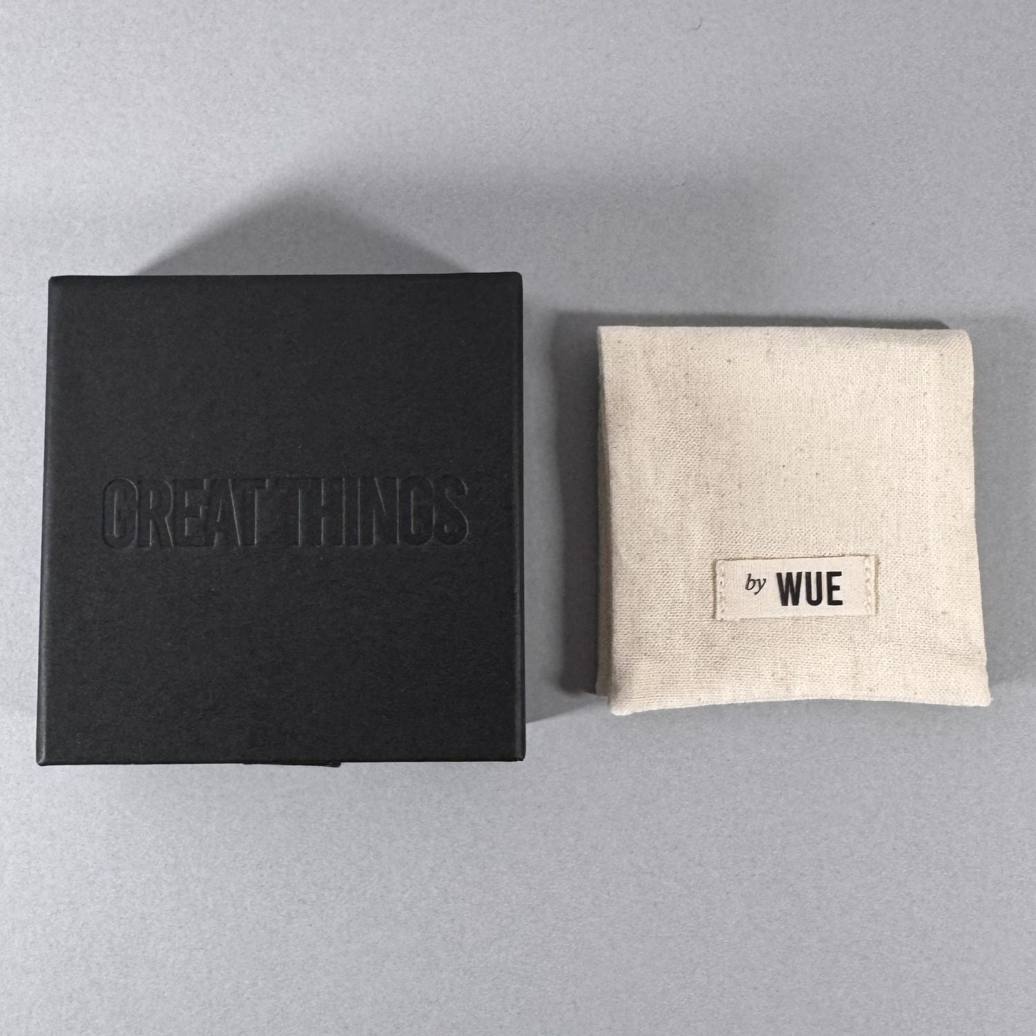 By Wue Great Things gift box and bag