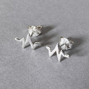 Heartbeat Earrings in sterling silver