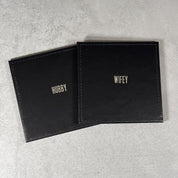 Anniversary Coasters in leather