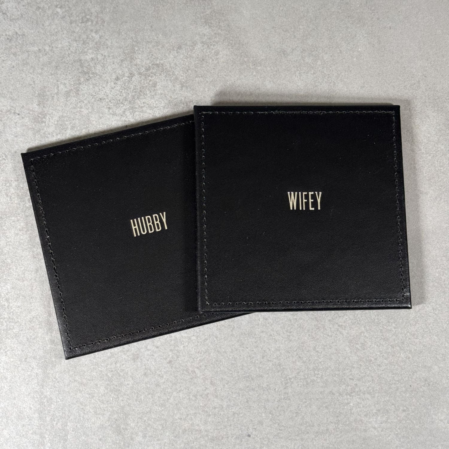 Anniversary Coasters in leather