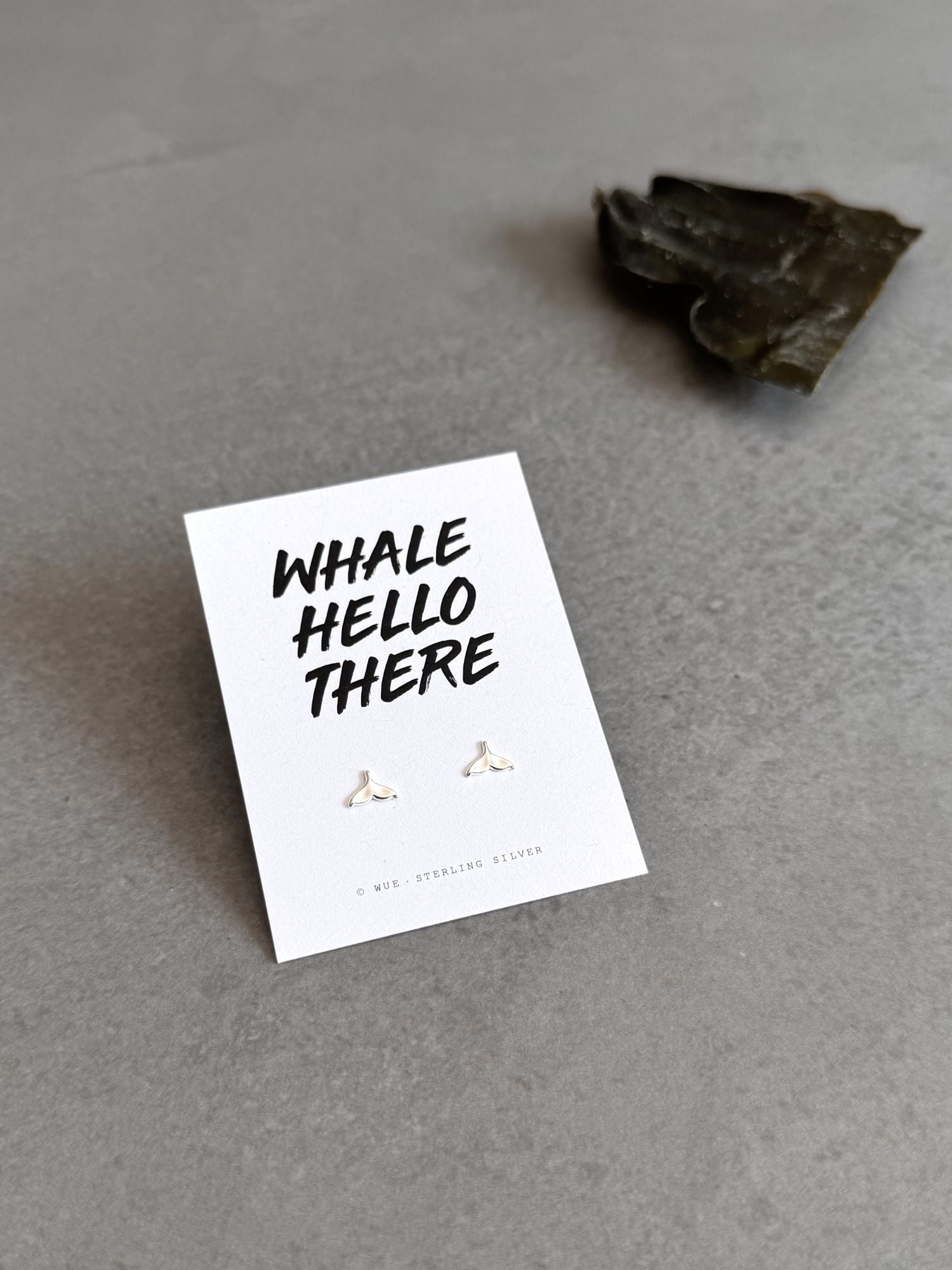 Sterling Silver Whale Tail Earrings