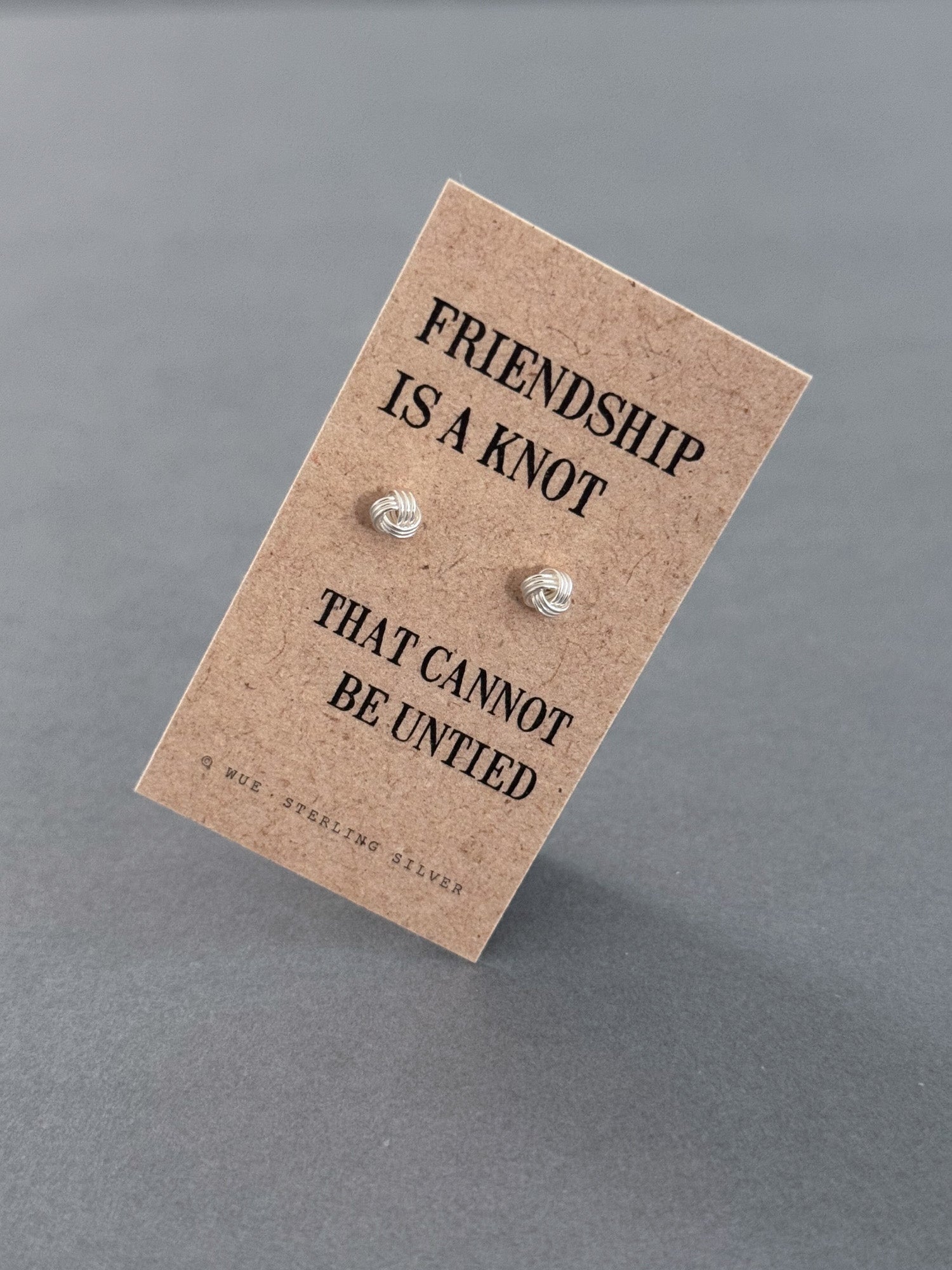 Sterling Silver Friendship Knot Earrings