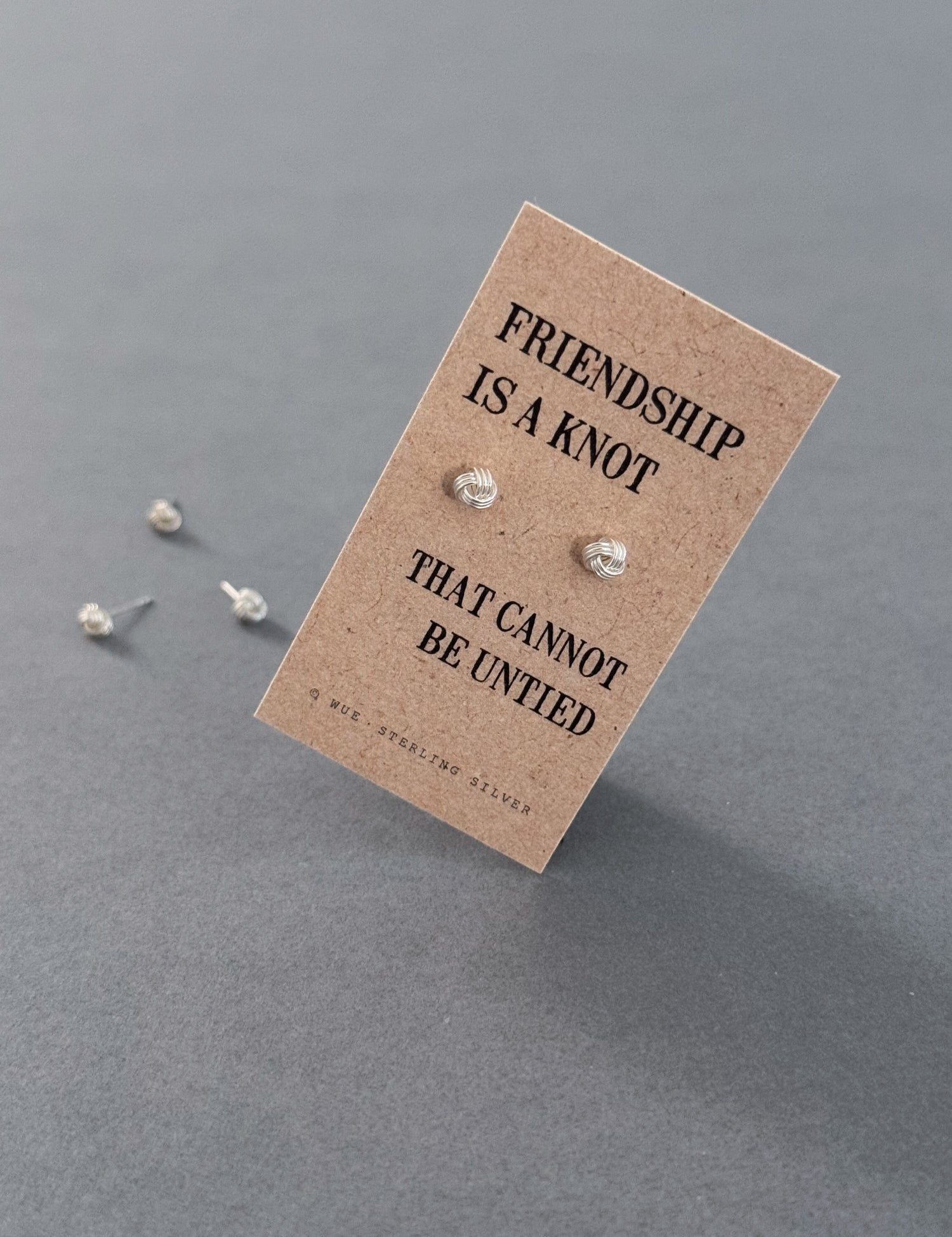 Wue Friendship Knot Earrings In Sterling Silver 