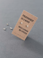 Wue Friendship Knot Earrings In Sterling Silver 
