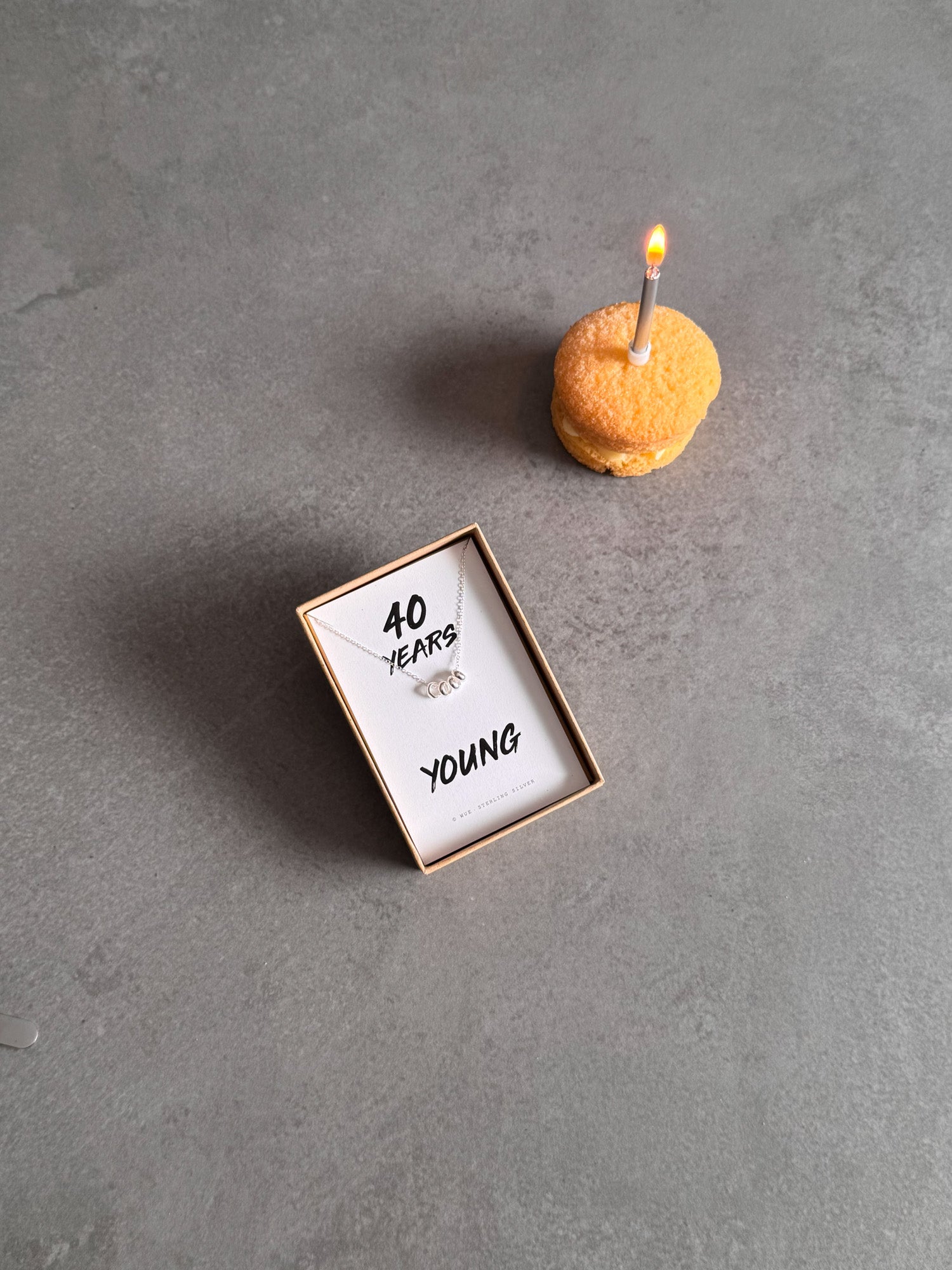 40th Birthday Sterling Silver Necklace