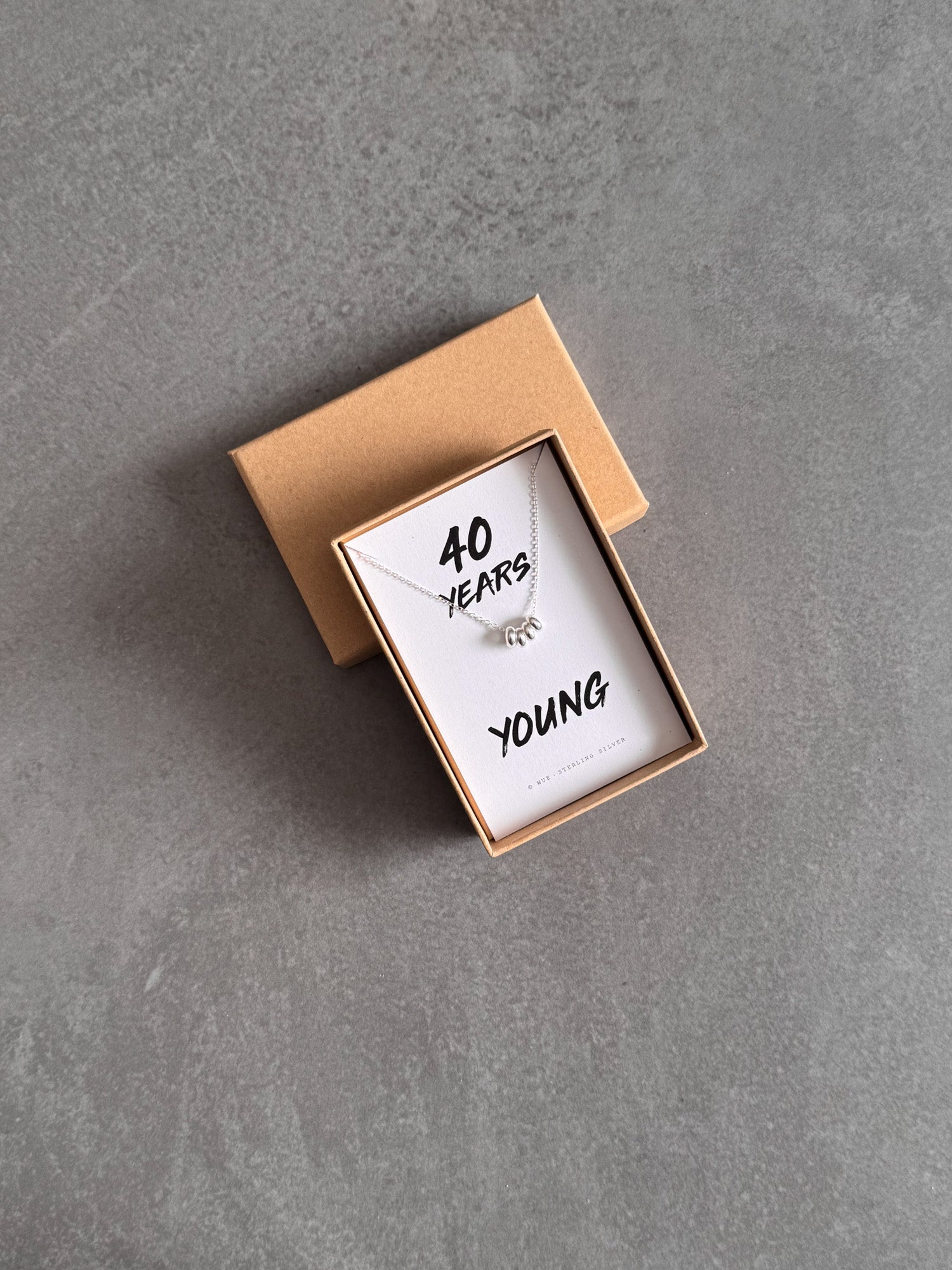 40th Birthday Sterling Silver Necklace