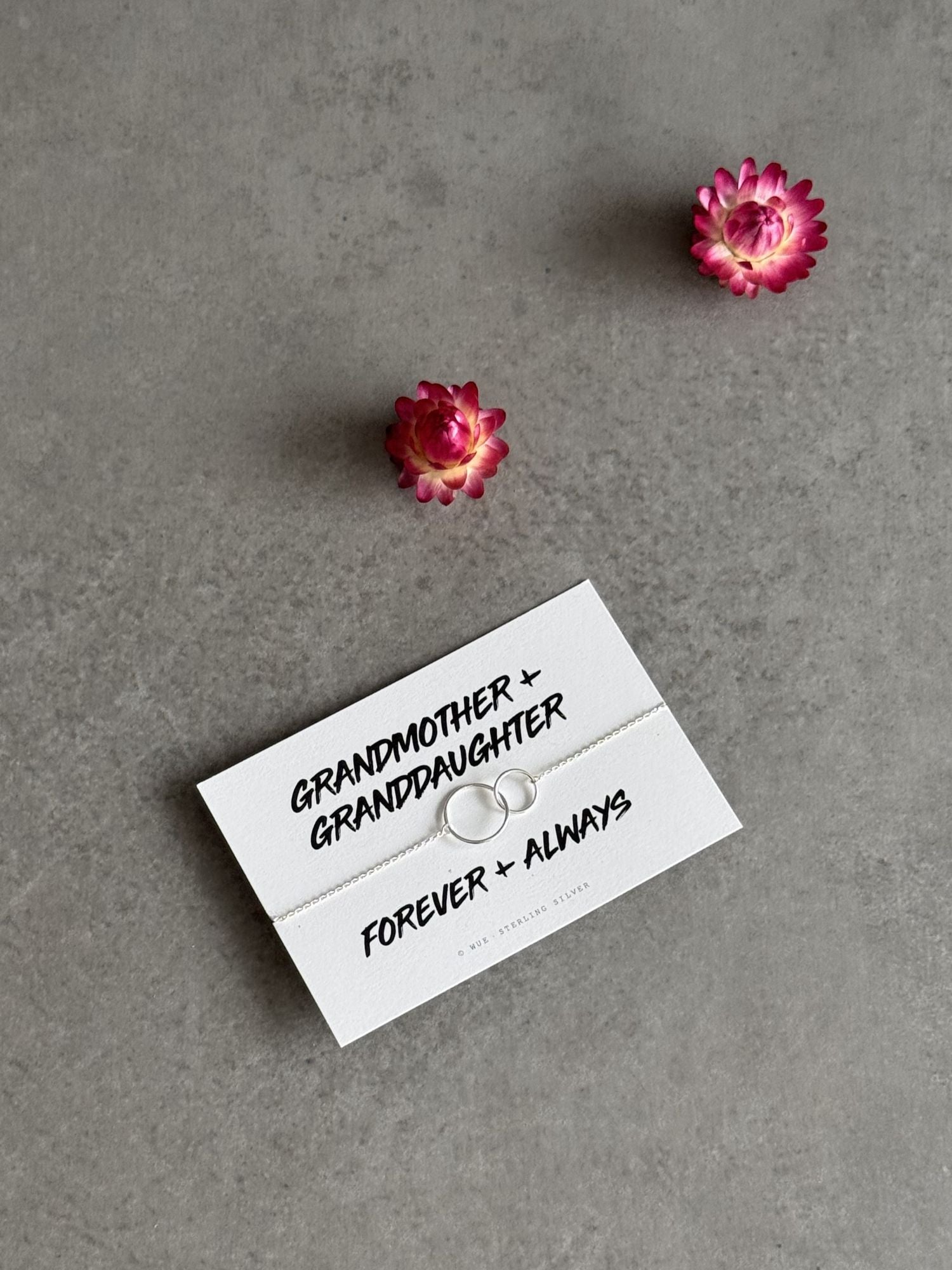 Grandmother & Granddaughter Sterling Silver Links Bracelet