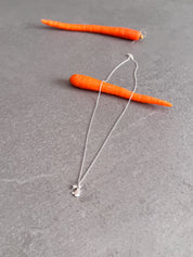 New Year Silver Rabbit Haiku Necklace