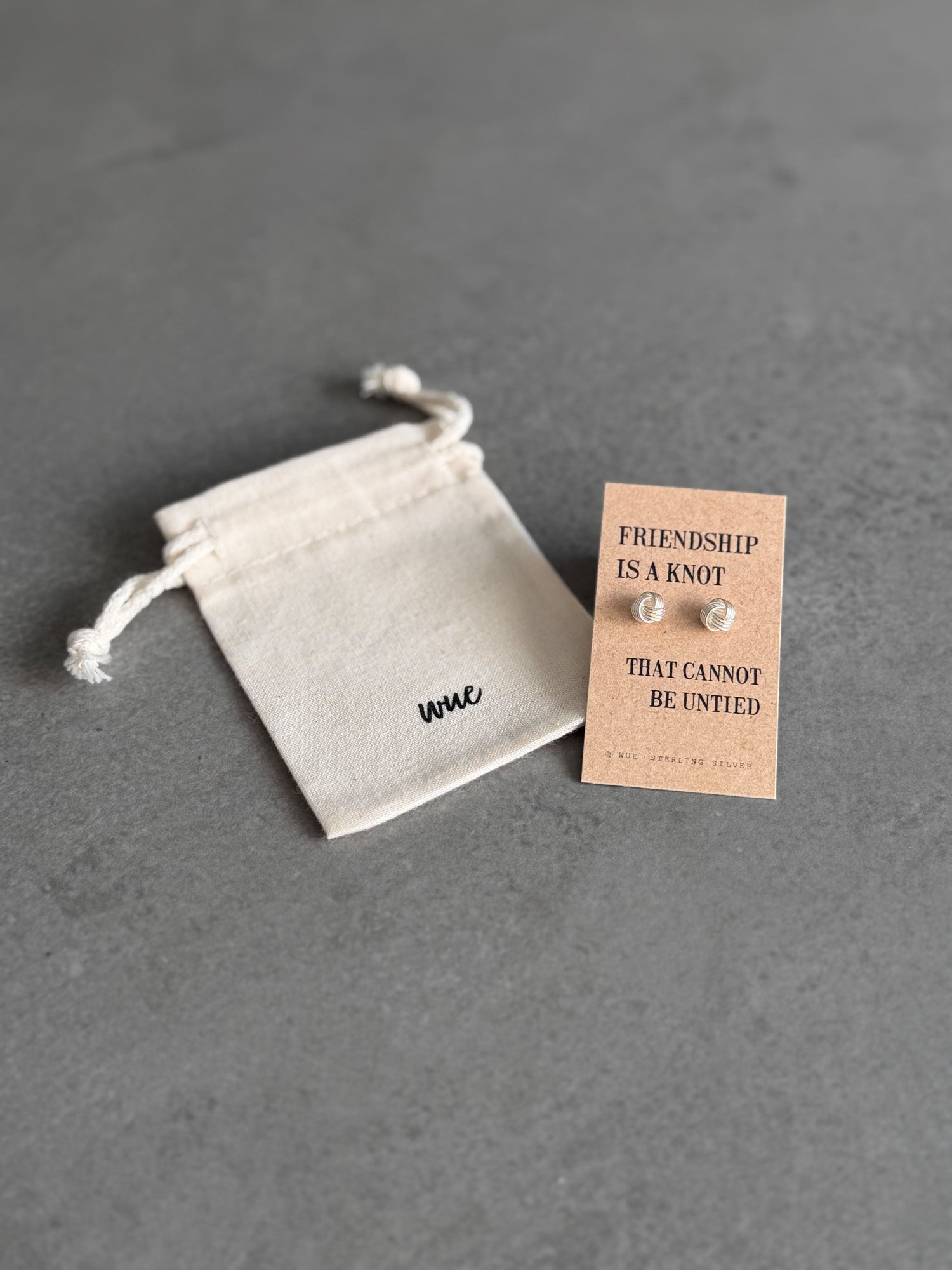 Sterling Silver Friendship Knot Earrings