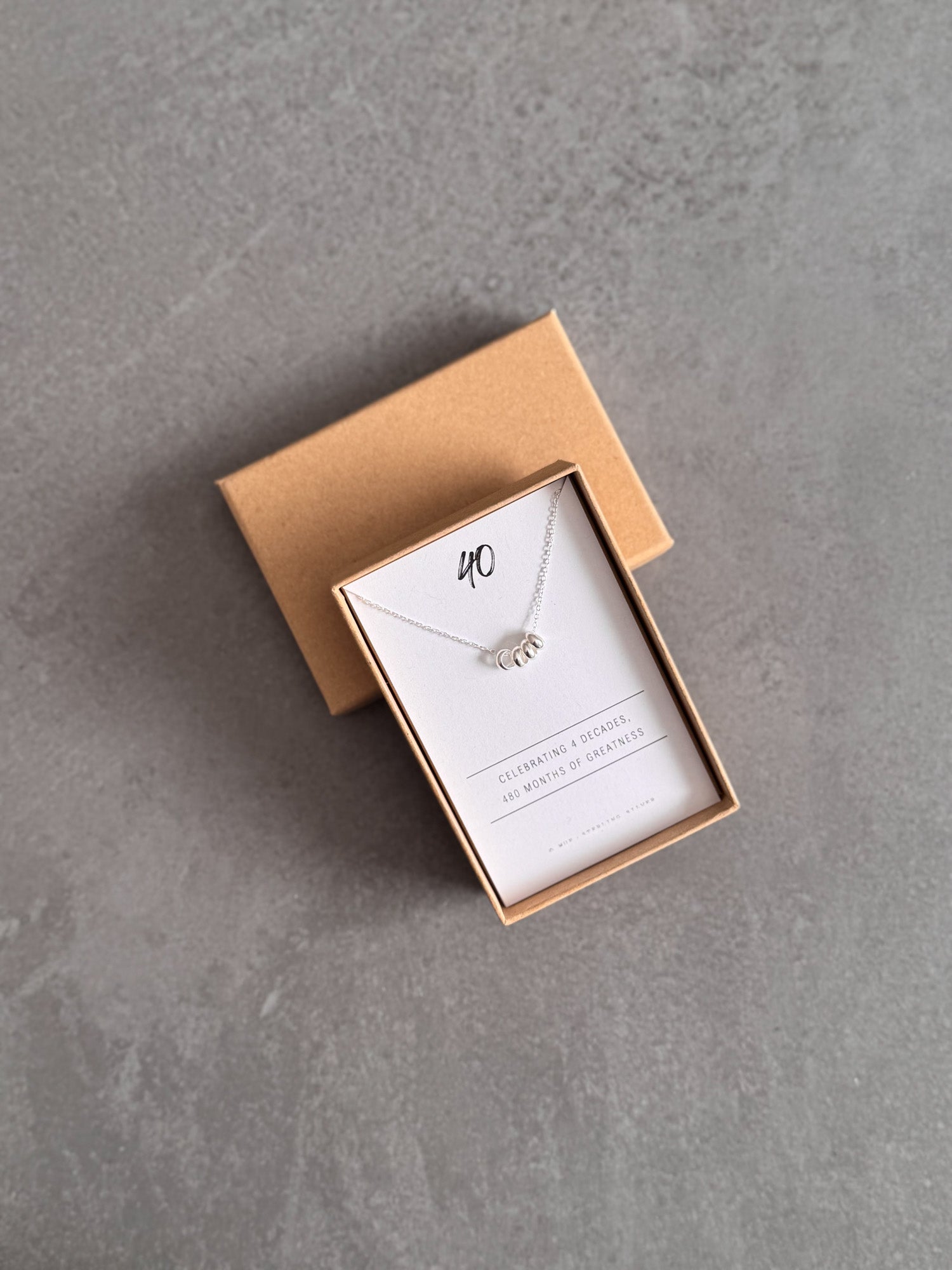 40th Birthday Sterling Silver Necklace