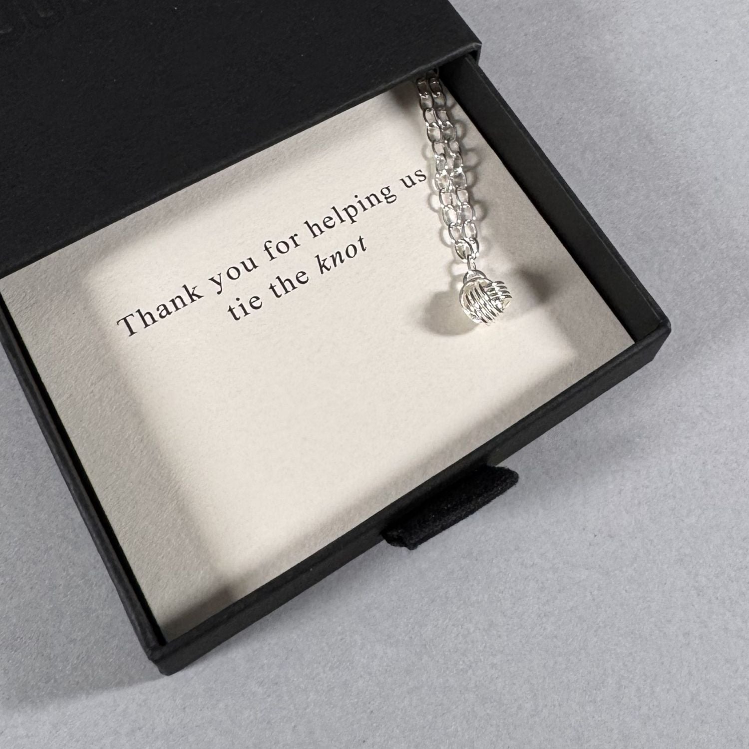 Bridesmaid Knot Bracelet in a By Wue gift box