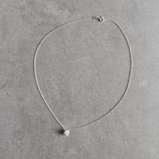 Bridesmaid knot pendant necklace in sterling silver by By Wue