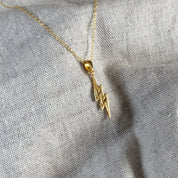 Gold Lightning Bolt Necklace