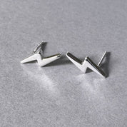 Lightning Bolt Earrings in sterling silver