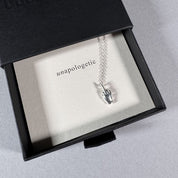 Middle Finger Necklace in a By Wue gift box with message card