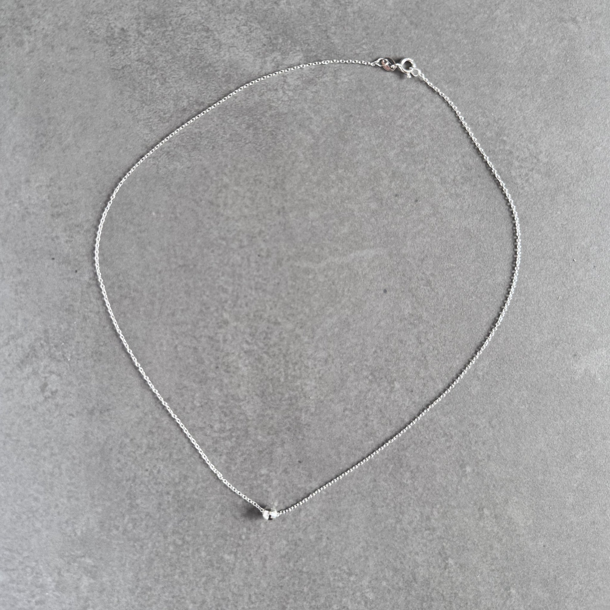 Mini glitter ball pendant necklace in sterling silver by By Wue