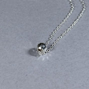 Mini glitter ball necklace in sterling silver