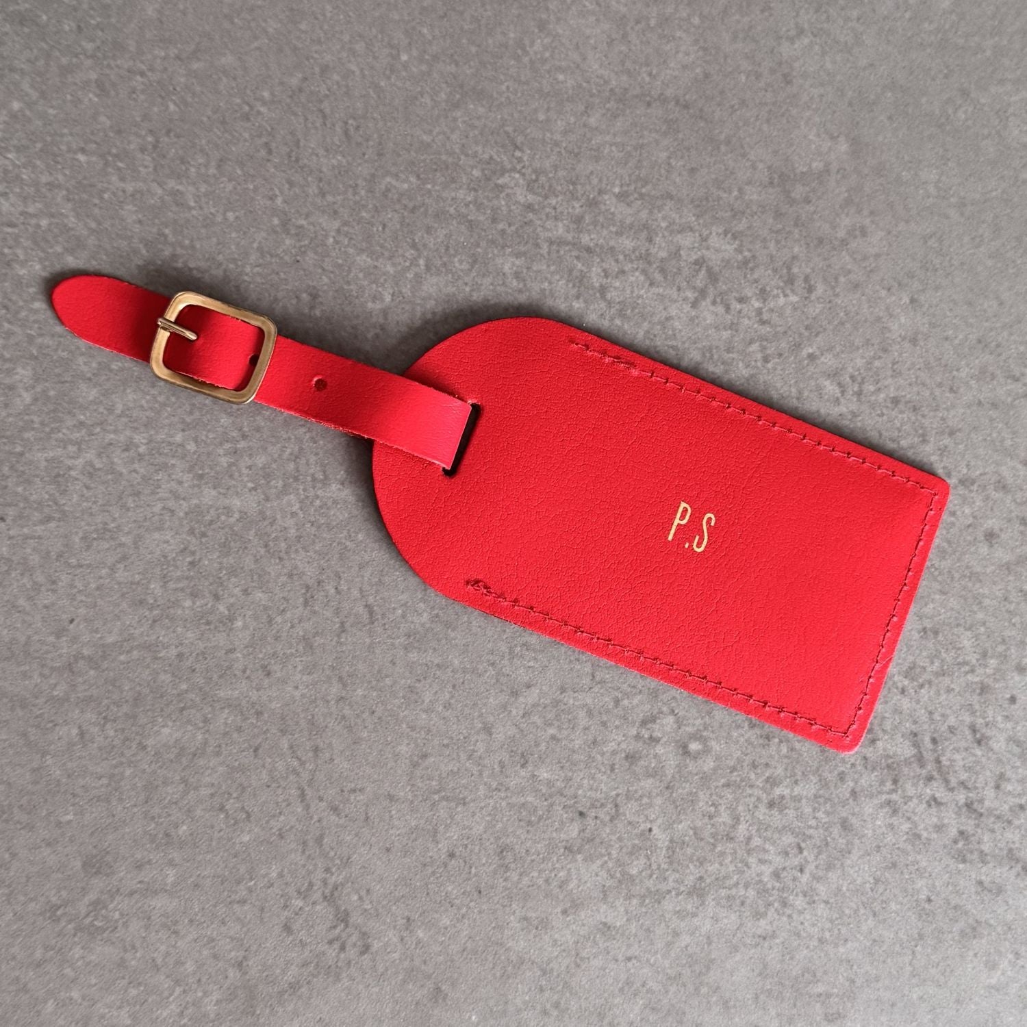 Monogram Luggage Tag in leather