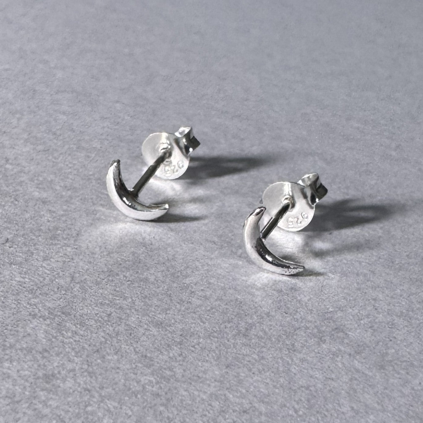 Moon Earrings in sterling silver