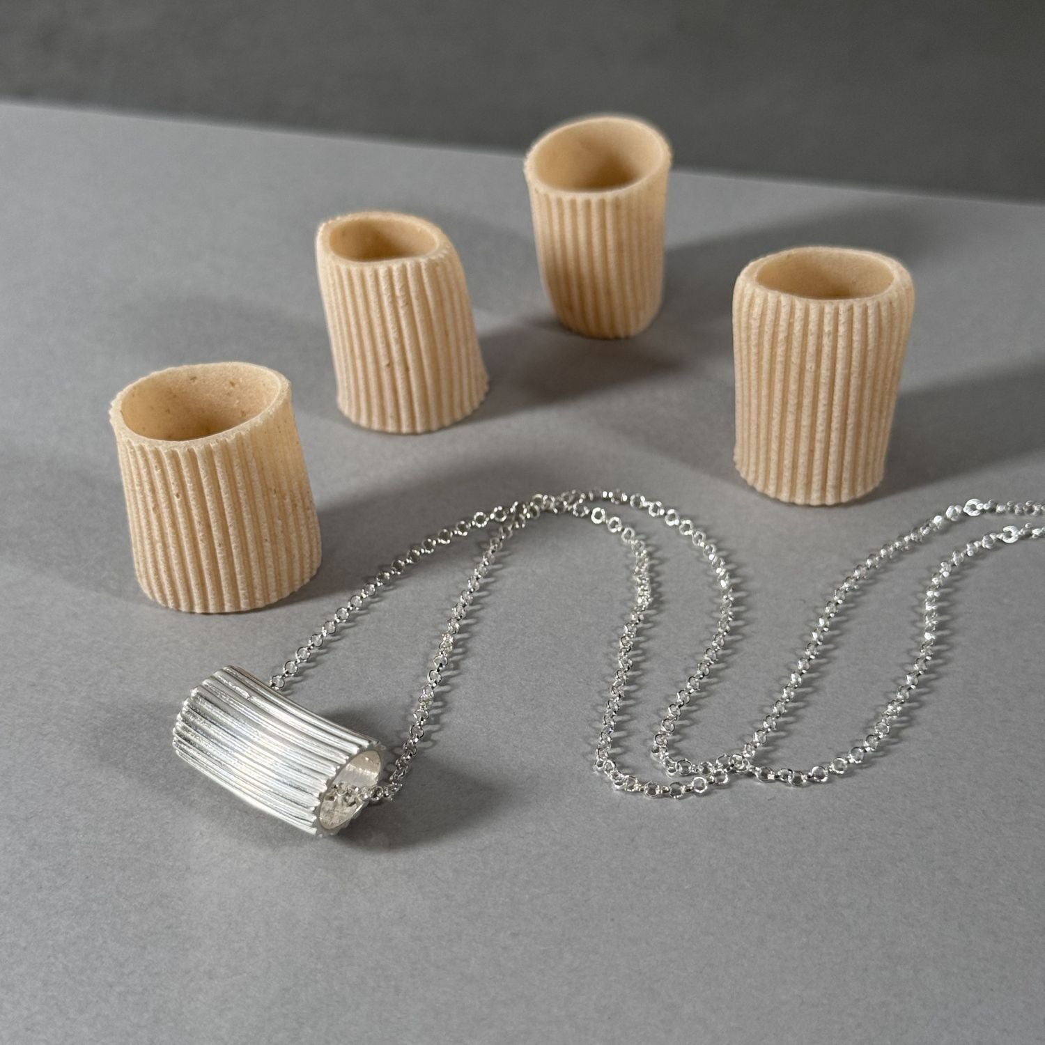 Pasta Necklace in sterling silver
