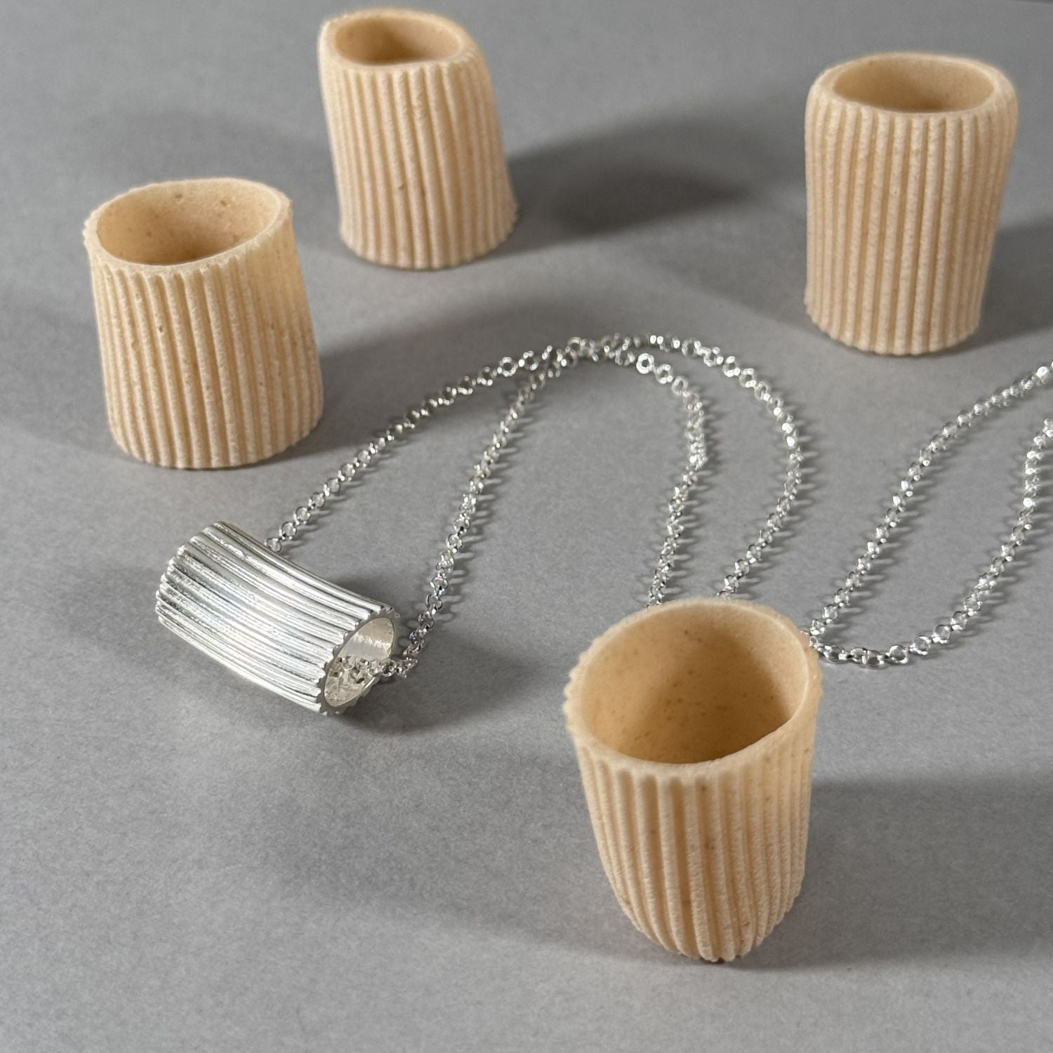 Pasta Necklace in sterling silver