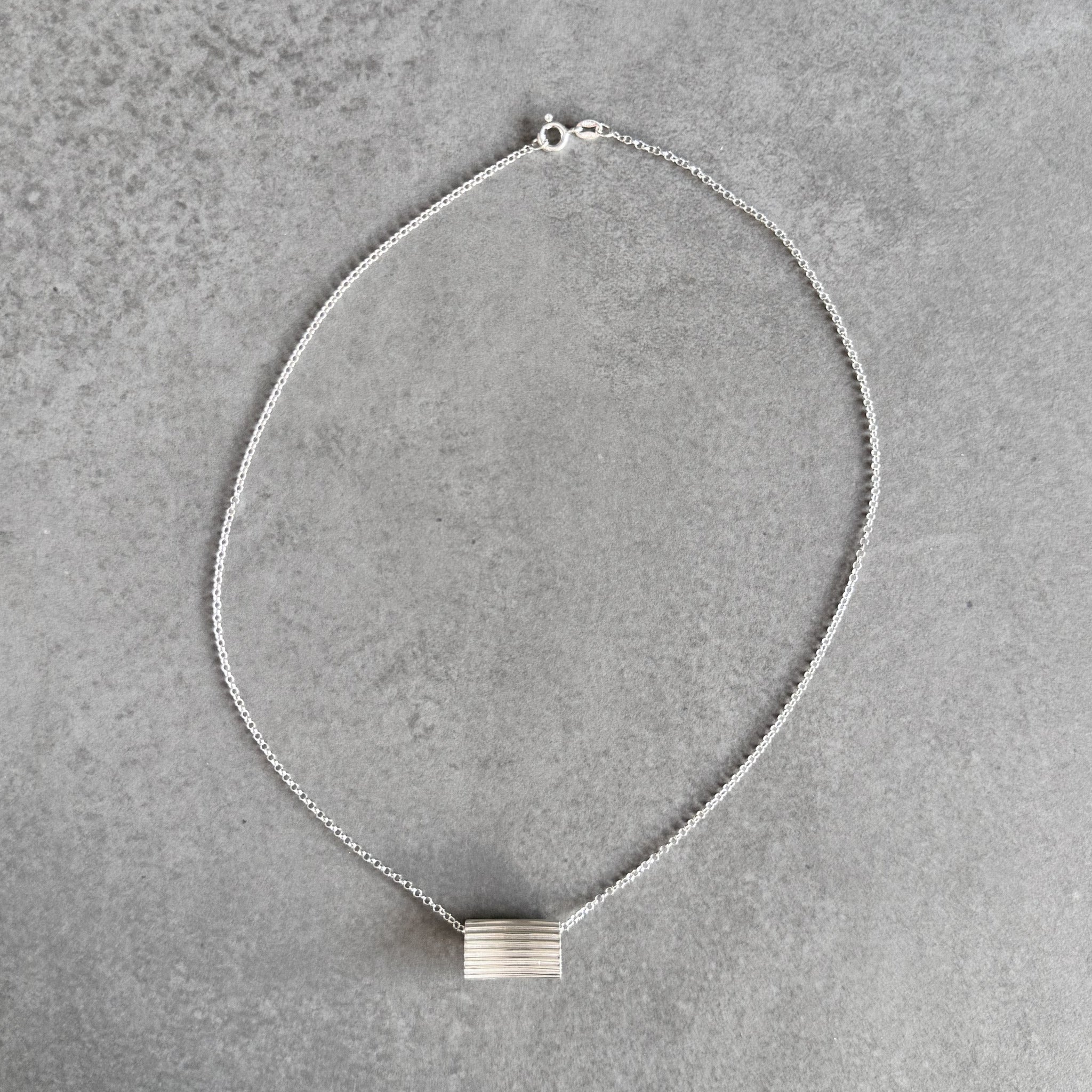 Pasta pendant necklace in sterling silver by By Wue