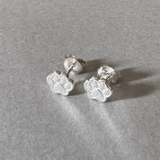 Paw Earrings in sterling silver