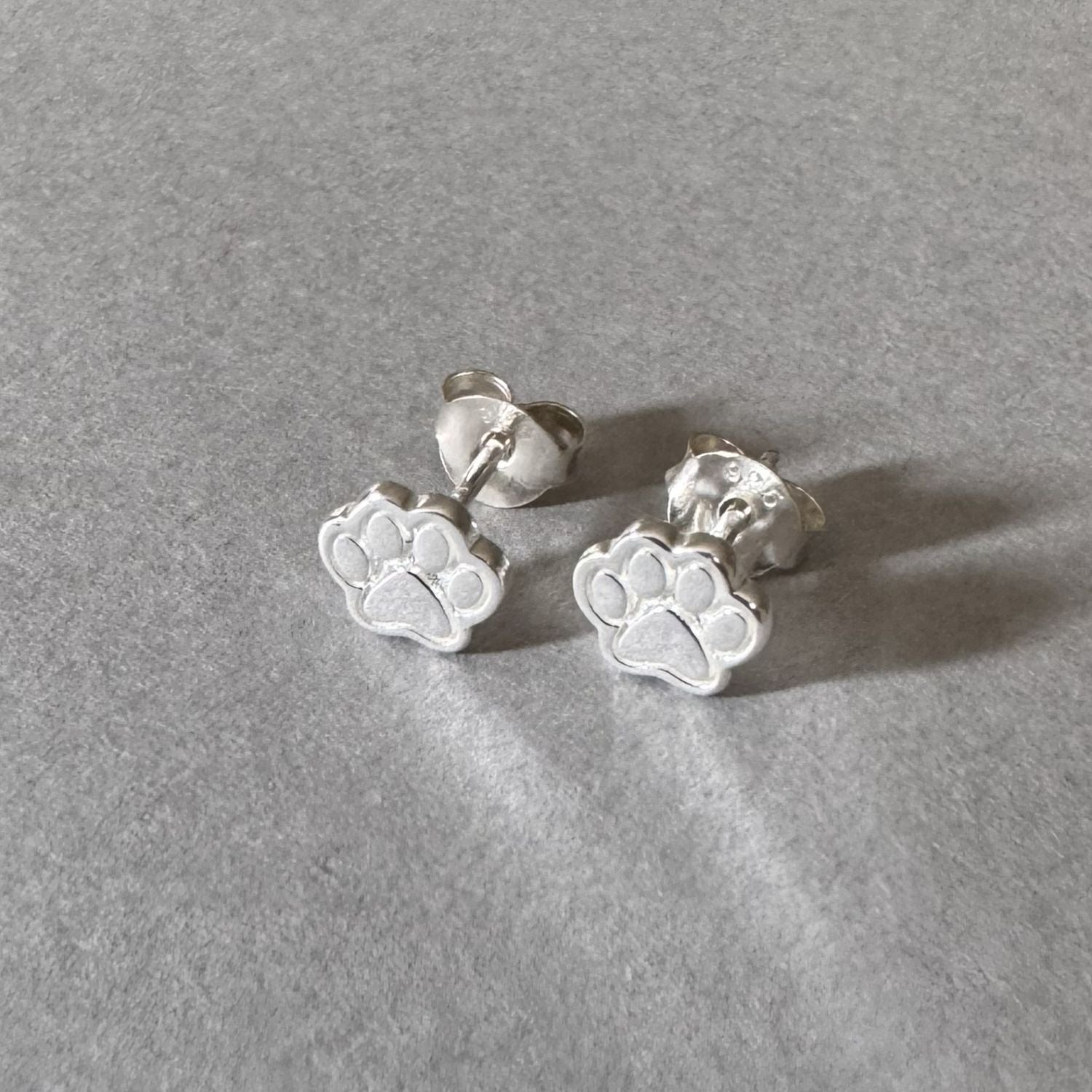 Paw Earrings in sterling silver