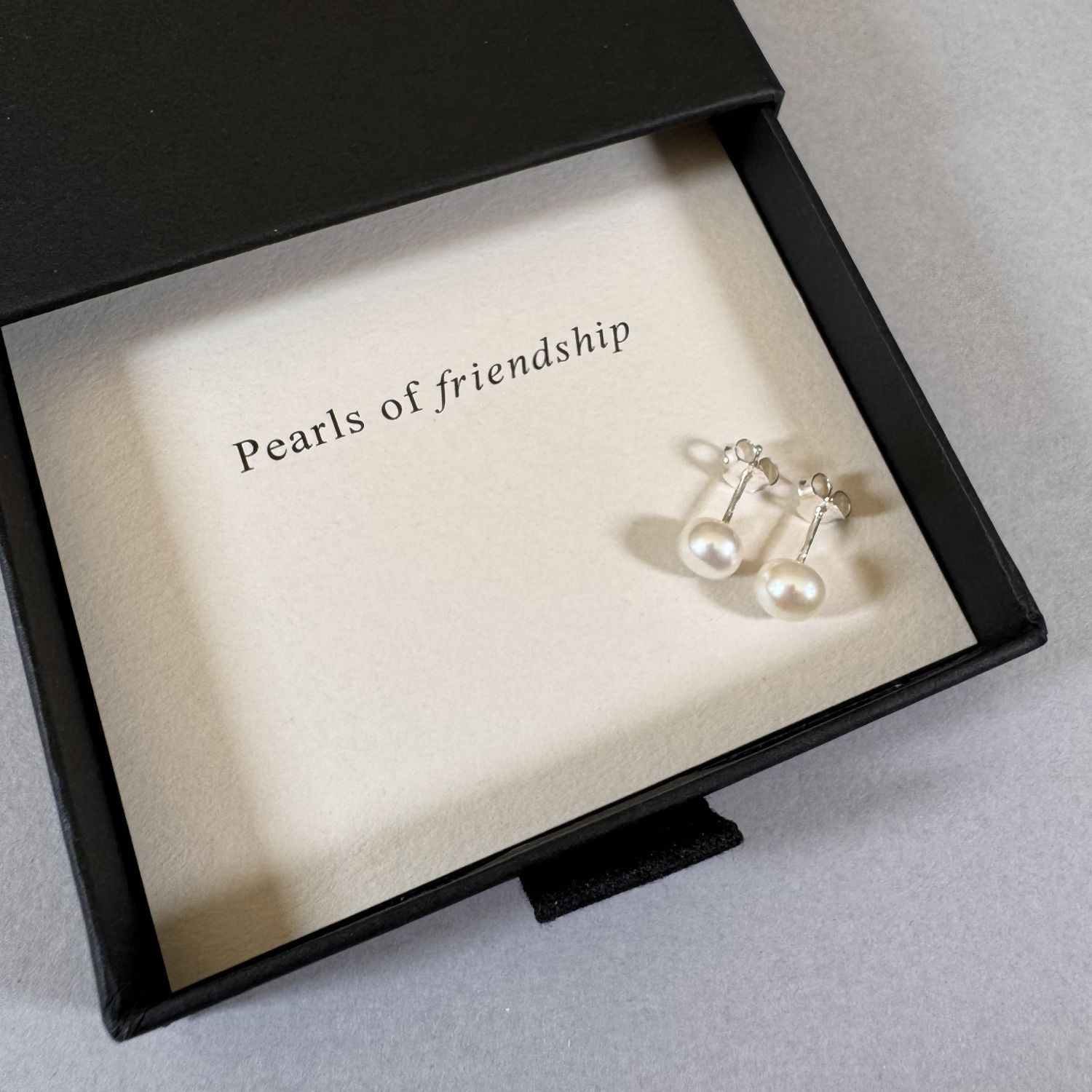 Pearl Earrings in a By Wue gift box